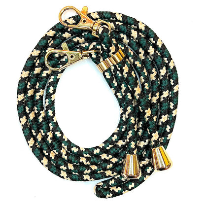 Lanyard with gold buckles