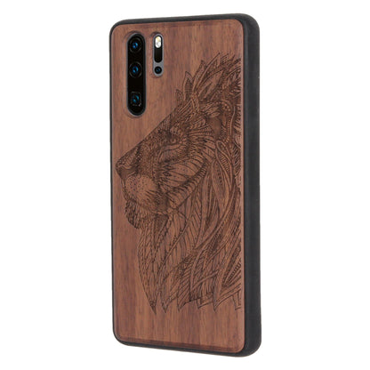 Löwe Eden Case aus Nussbaumholz für Huawei P30 Pro