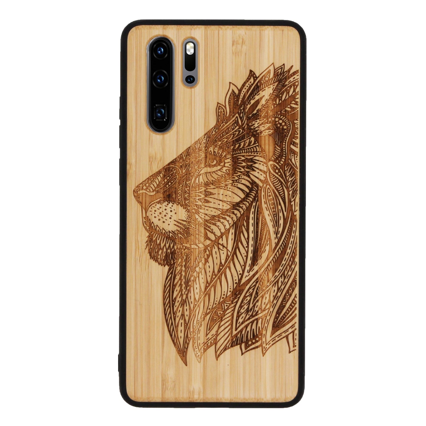 Coque Eden lion en bambou pour Huawei P30 Pro 