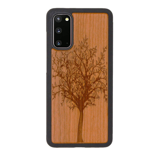 Coque Tree of Life Eden en bois de cerisier pour Samsung Galaxy S20