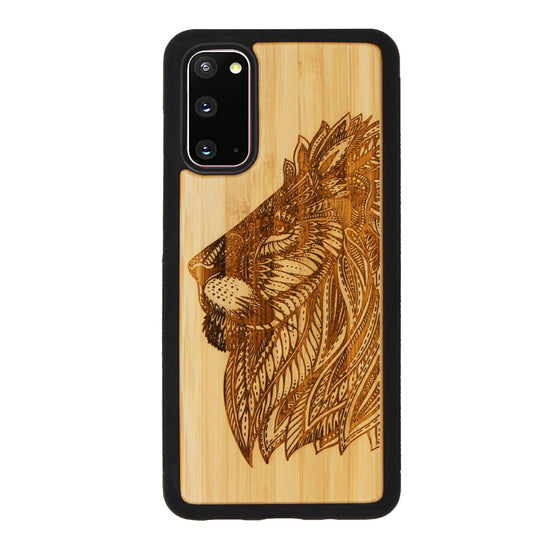 Coque en bambou Lion Eden pour Samsung Galaxy S20