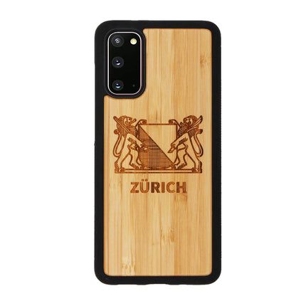 Zürich Wappen Eden Case aus Bambus für Samsung Galaxy S20