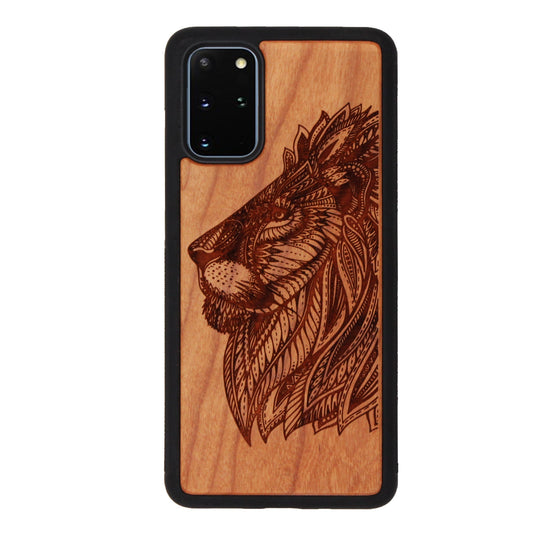 Coque Eden lion en bois de cerisier pour Samsung Galaxy S20 Plus