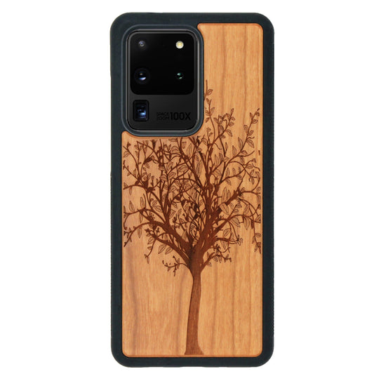 Coque Eden arbre de vie en bois de cerisier pour Samsung Galaxy S20 Ultra