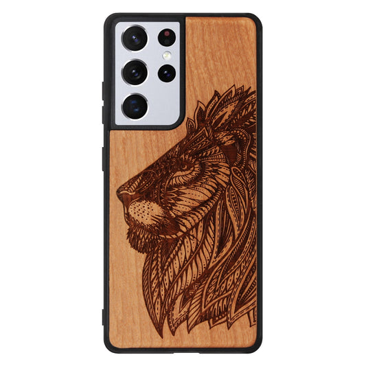 Löwen Eden case made of cherry wood for Samsung Galaxy S22 Ultra