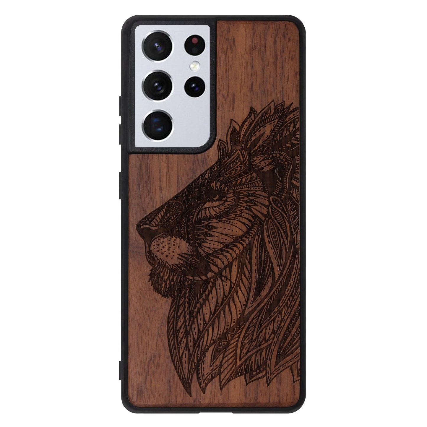 Coque Löwen Eden en bois de noyer pour Samsung Galaxy S22 Ultra