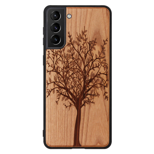Coque Tree of Life Eden en bois de cerisier pour Samsung Galaxy S21 Plus