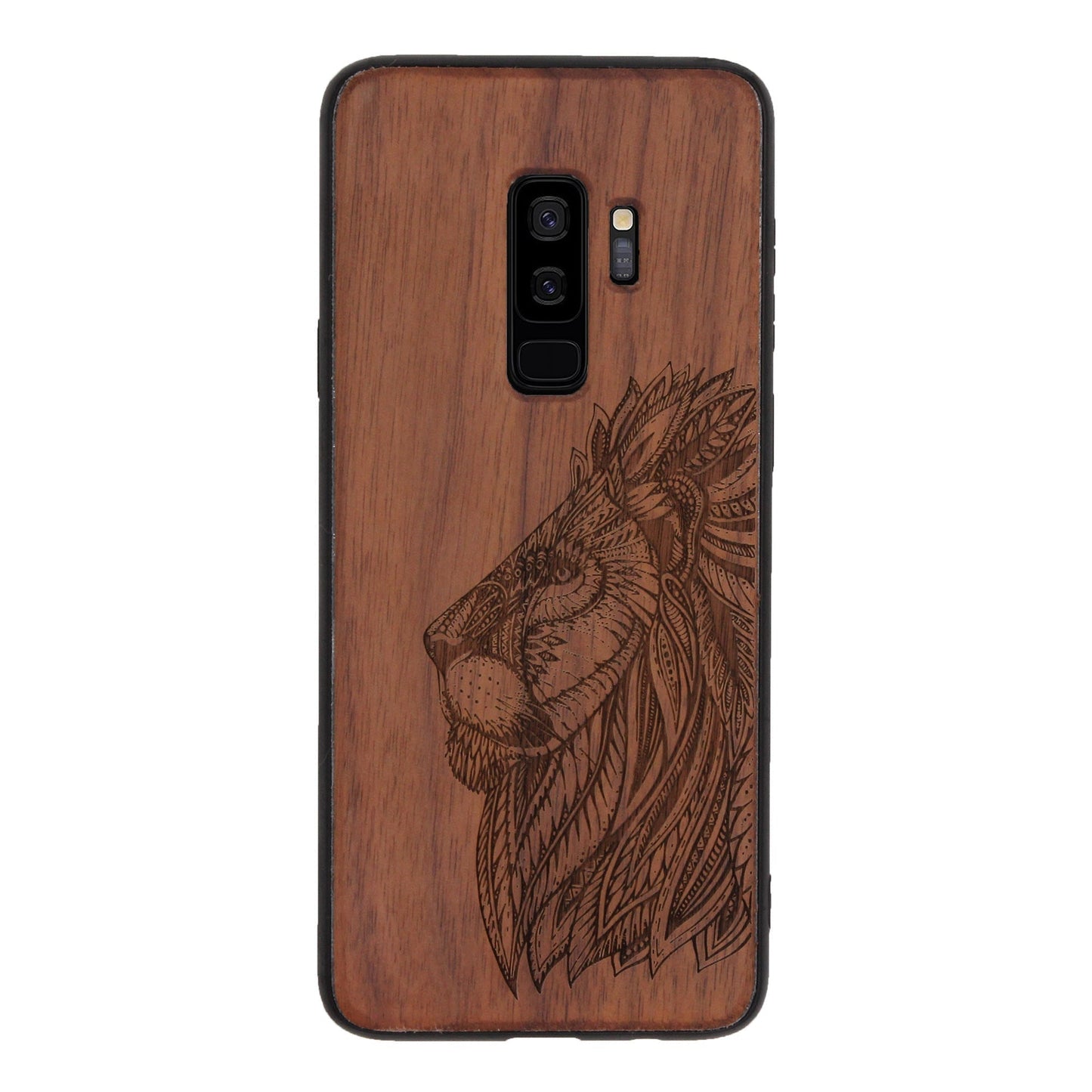 Eden Lion case made of cherry wood for Samsung Galaxy S9 Plus
