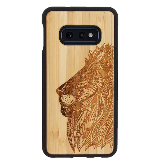 Coque en bambou Lion Eden pour Samsung Galaxy S10E
