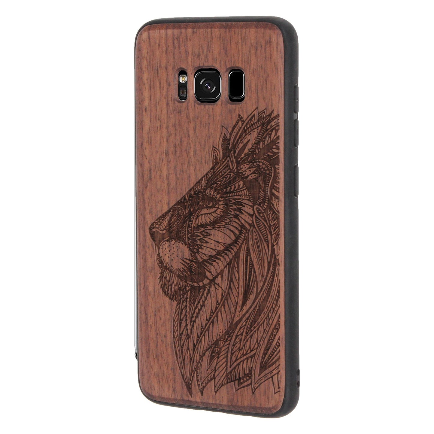 Löwen Eden Case aus Nussbaumholz für Samsung Galaxy S8