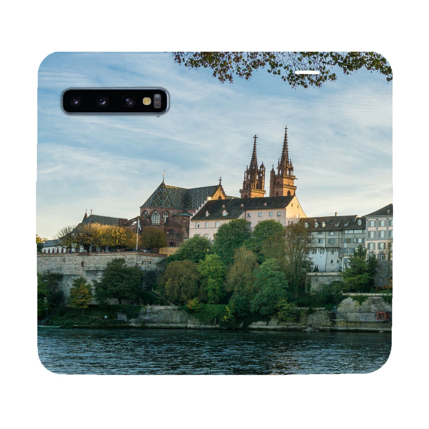 Basel City Rhein Panorama Case für Samsung Galaxy S10