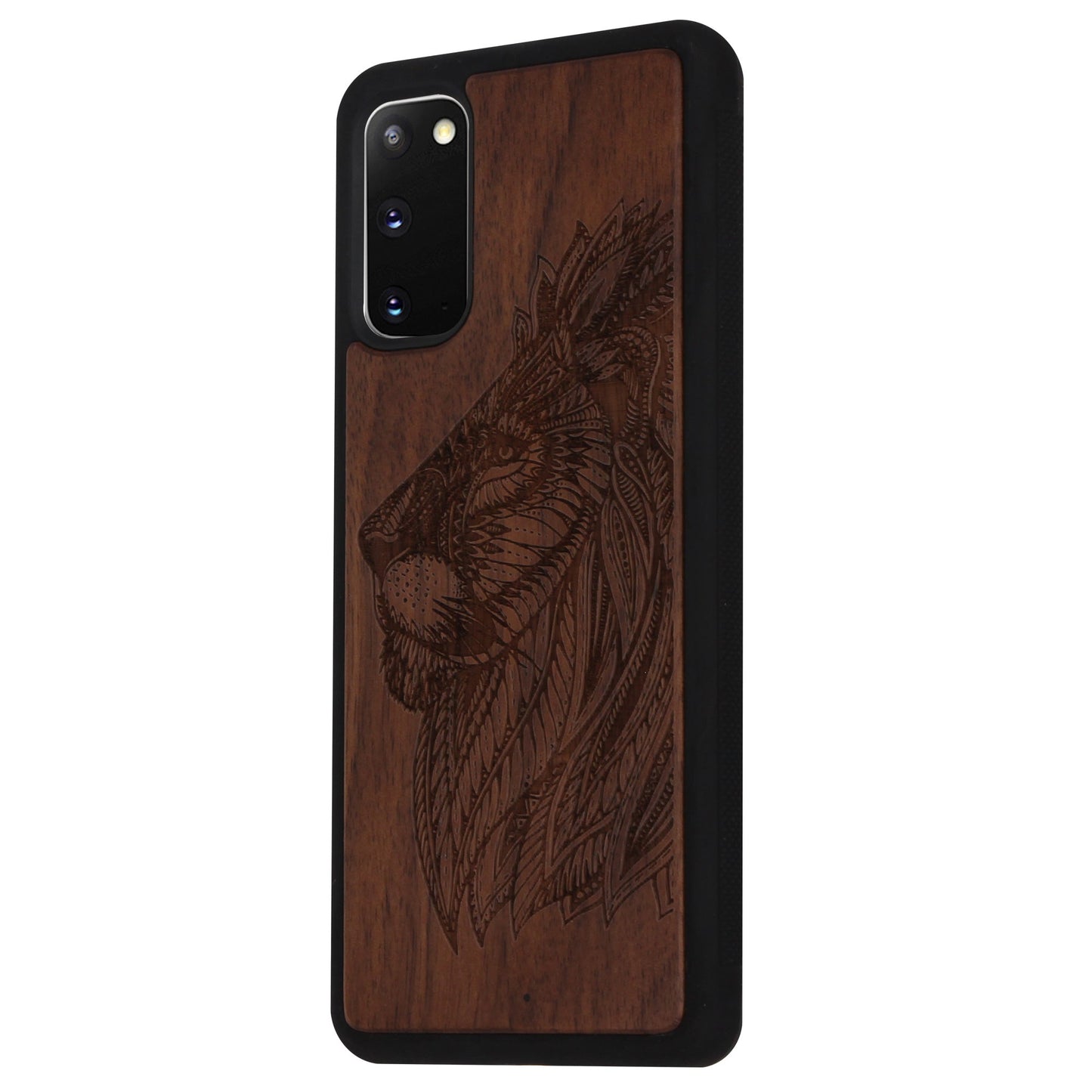 Löwe Eden Case aus Nussbaumholz für Samsung Galaxy S20