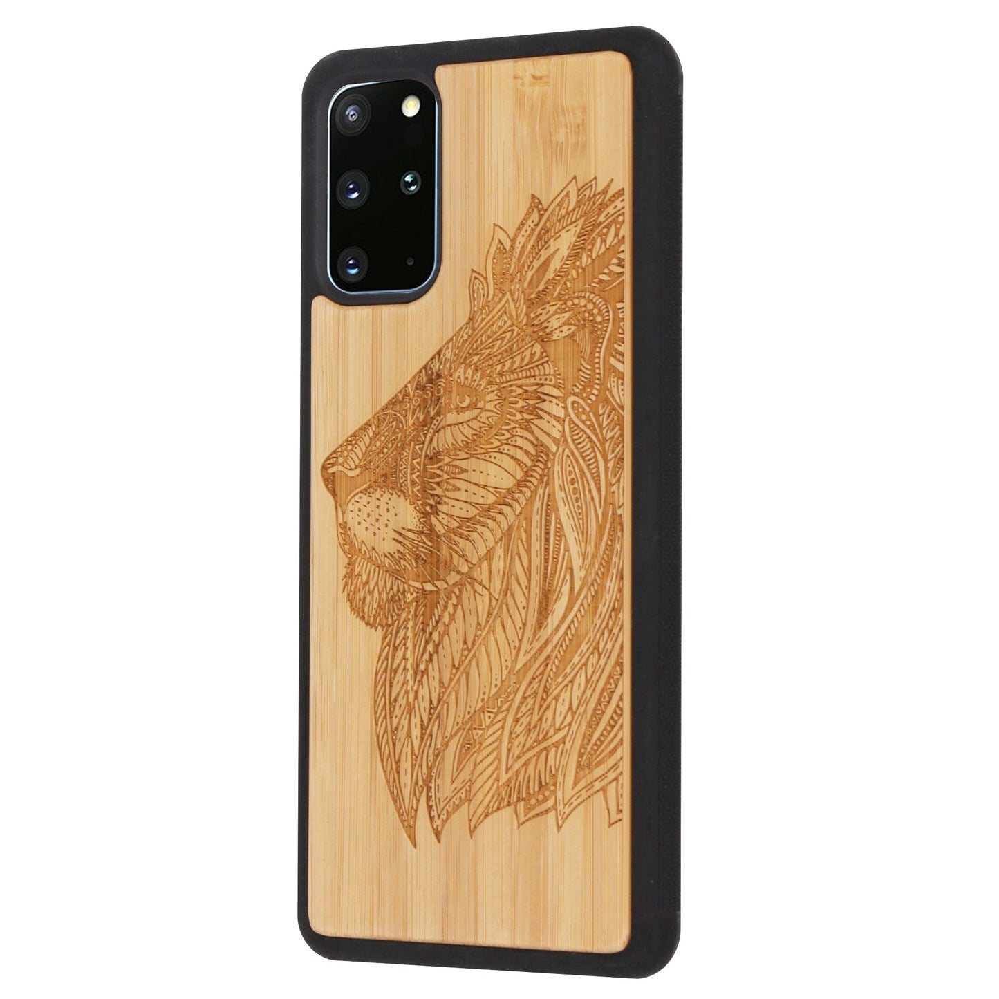 Coque en bambou Lion Eden pour Samsung Galaxy S20 Plus