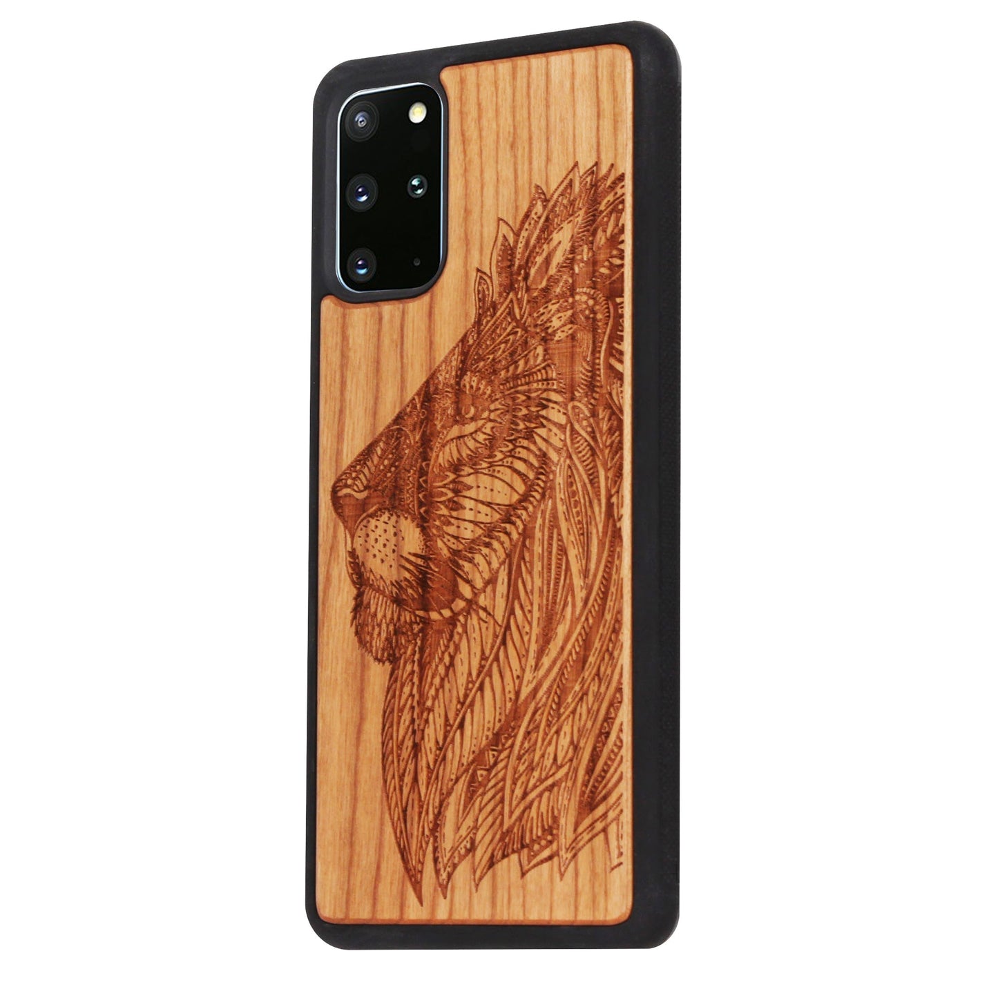 Coque Eden lion en bois de cerisier pour Samsung Galaxy S20 Plus