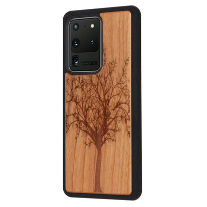 Coque Eden arbre de vie en bois de cerisier pour Samsung Galaxy S20 Ultra