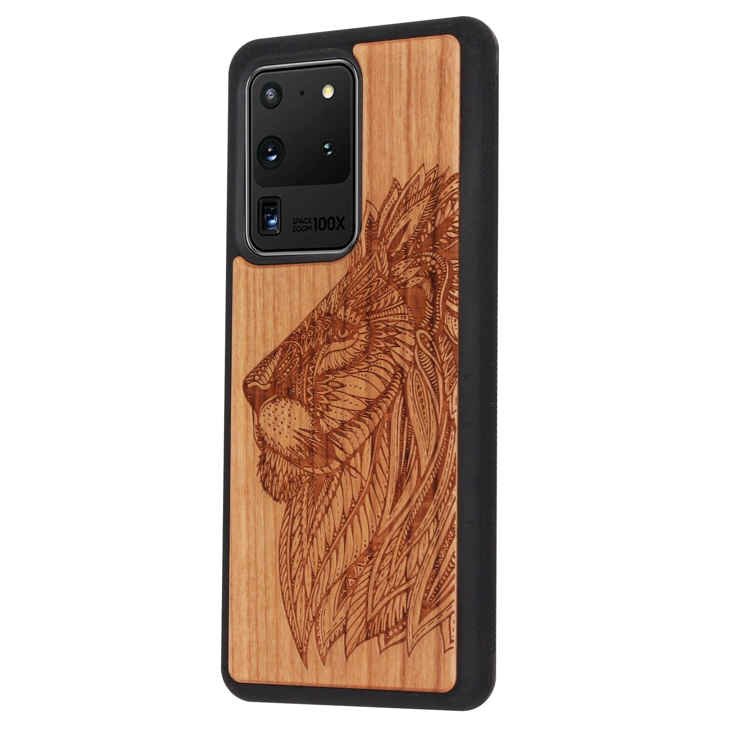 Coque Eden lion en bois de cerisier pour Samsung Galaxy S20 Ultra 