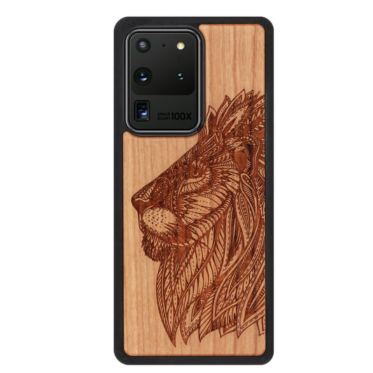 Coque Eden lion en bois de cerisier pour Samsung Galaxy S20 Ultra 