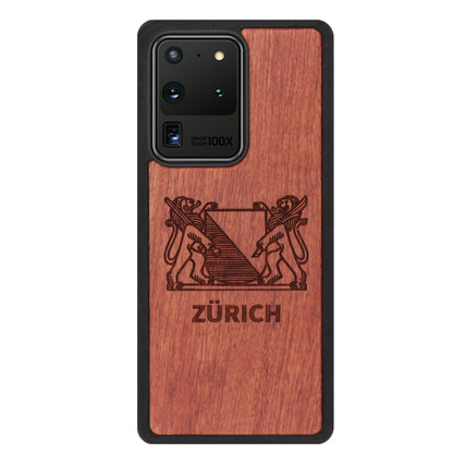 Zürich Wappen Eden Case aus Rosenholz für Samsung Galaxy S20 Ultra