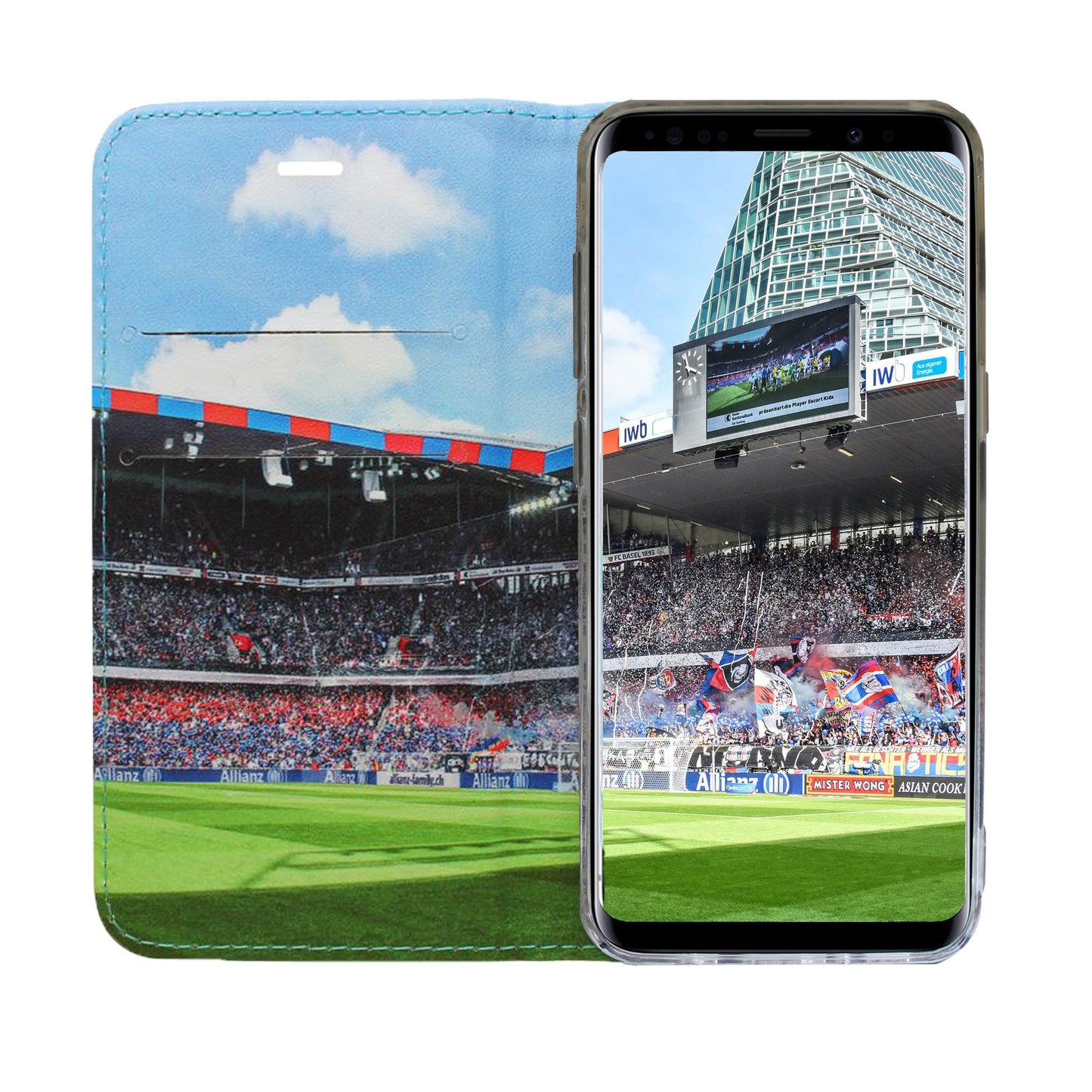 FCB rot / blau Panorama Case für Samsung Galaxy S8