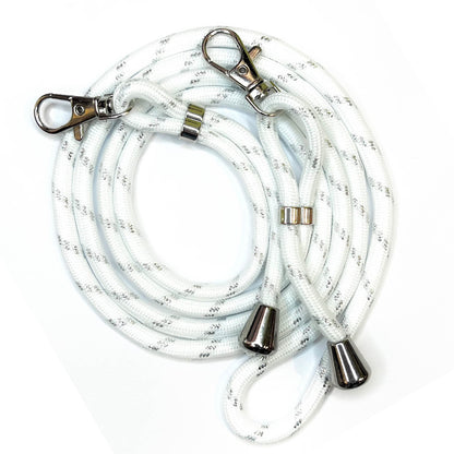 Shoulder strap with silver buckles