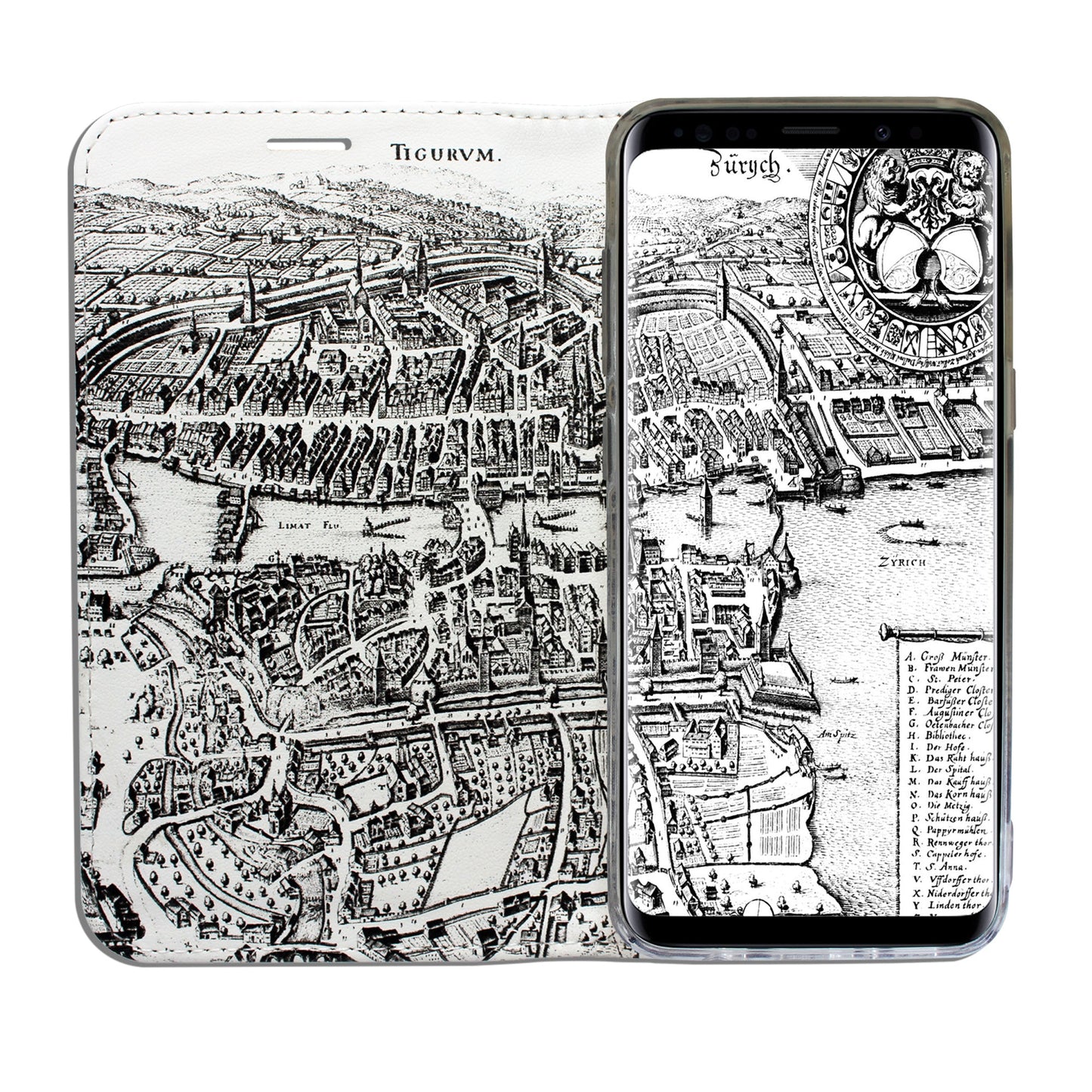Zurich City from Above Panorama Case for Samsung Galaxy Note 8