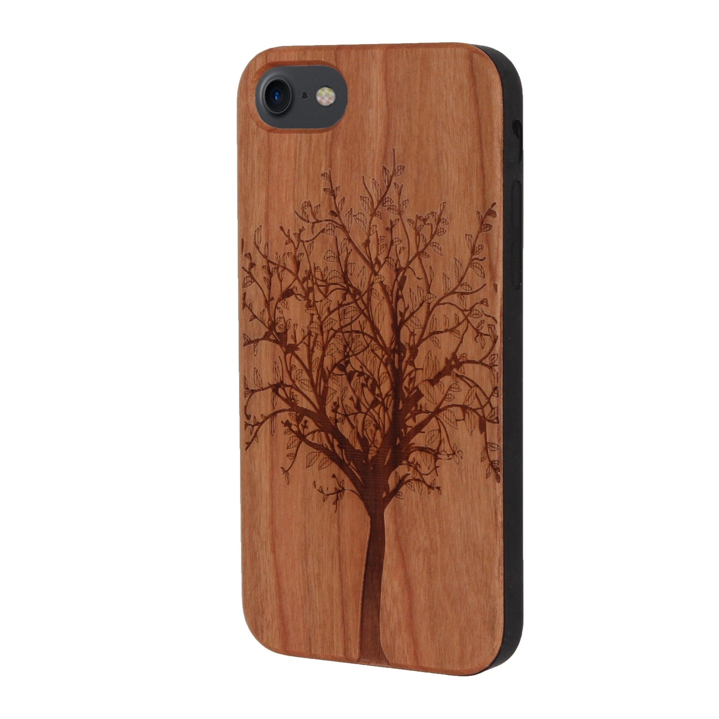 Coque Eden Tree of Life en bois de cerisier pour iPhone 6/6S/7/8/SE 2/SE 3