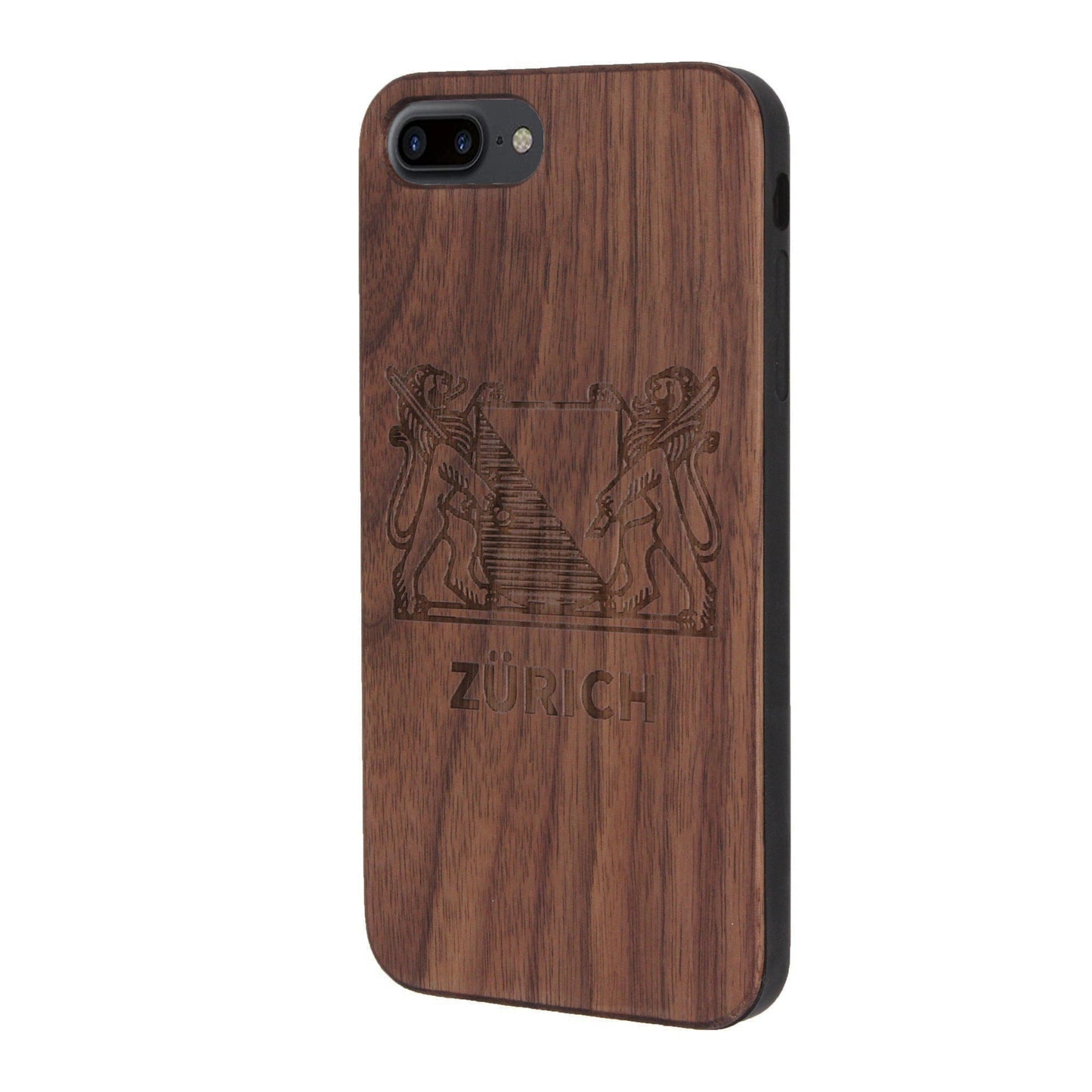 Zurich Coat of Arms Eden Case made of walnut wood for iPhone 6/6S/7/8 Plus 