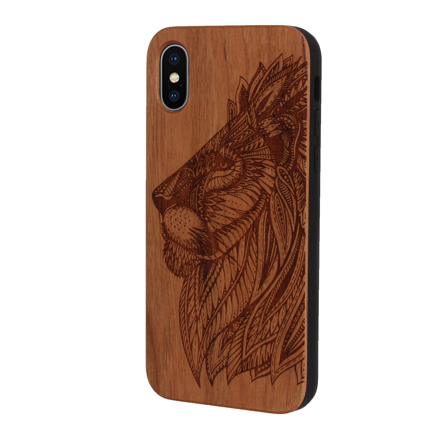 Löwe Eden Case aus Kirschholz für iPhone XS Max