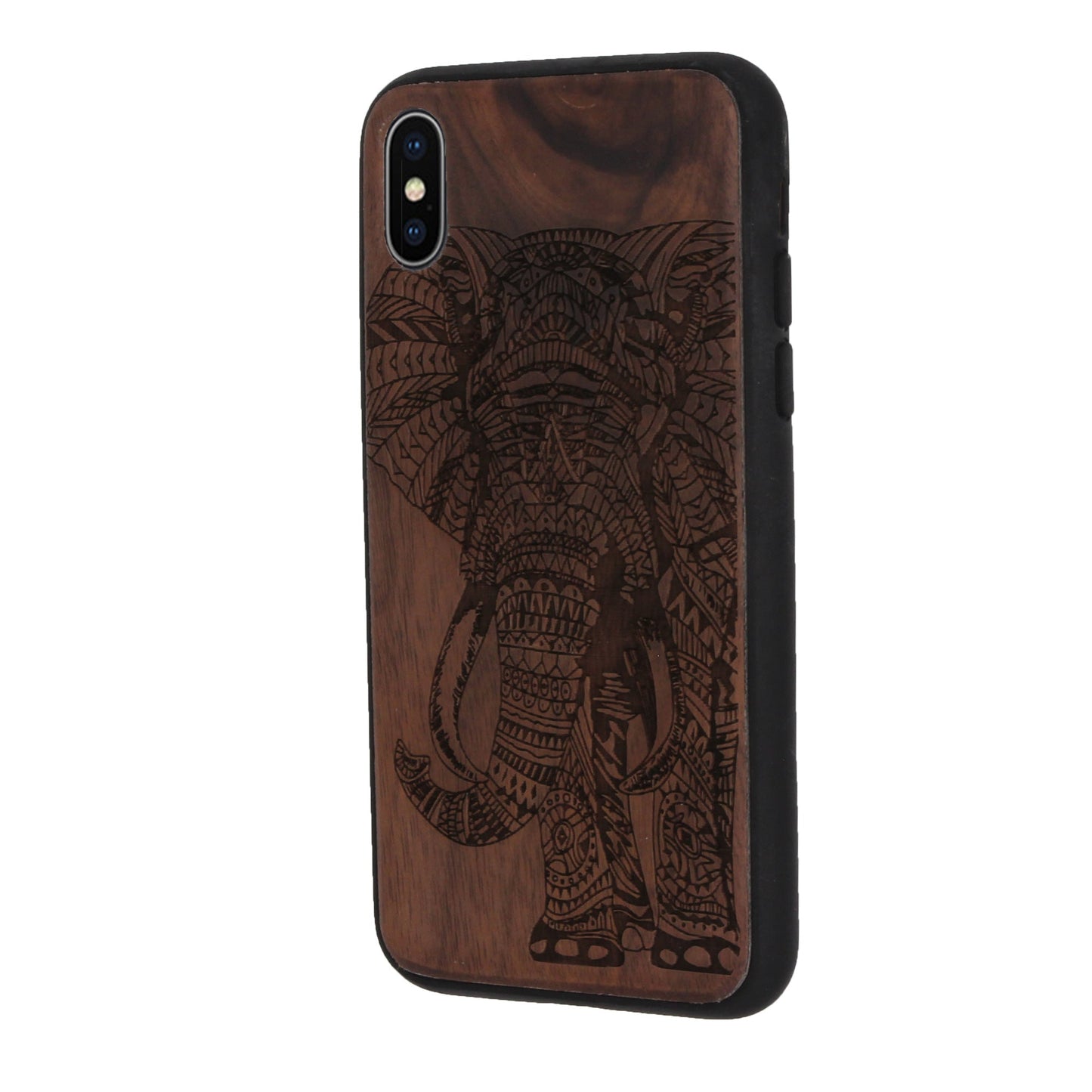 Elephant Eden case made of walnut wood for iPhone X/XS