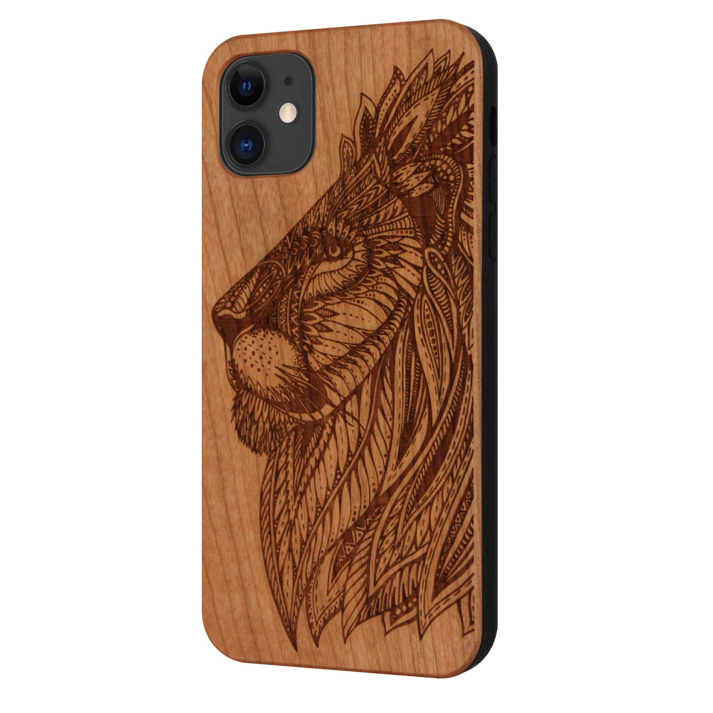 Cherry wood lion Eden case for iPhone 11 