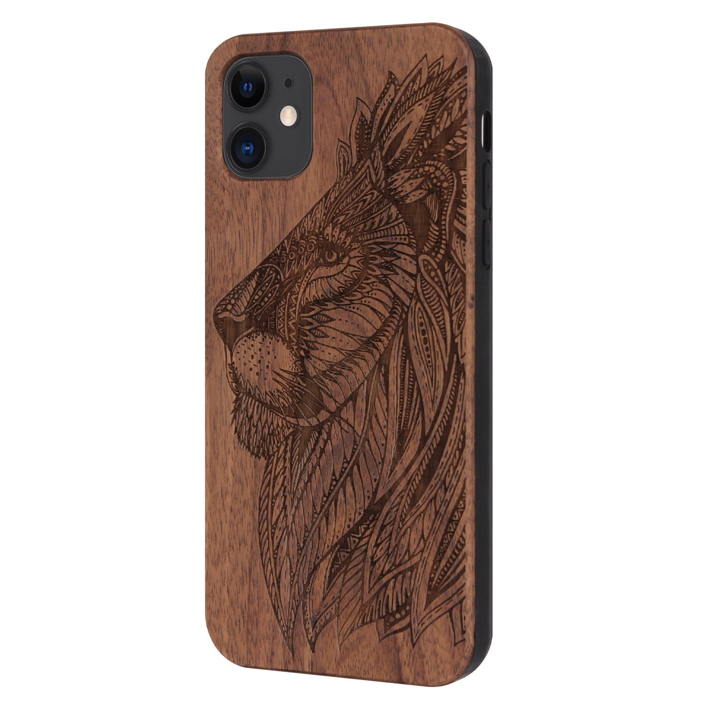 Löwe Eden Case aus Nussbaumholz für iPhone 11