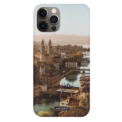 Zürich City von Oben 360° Case für iPhone 12/12 Pro