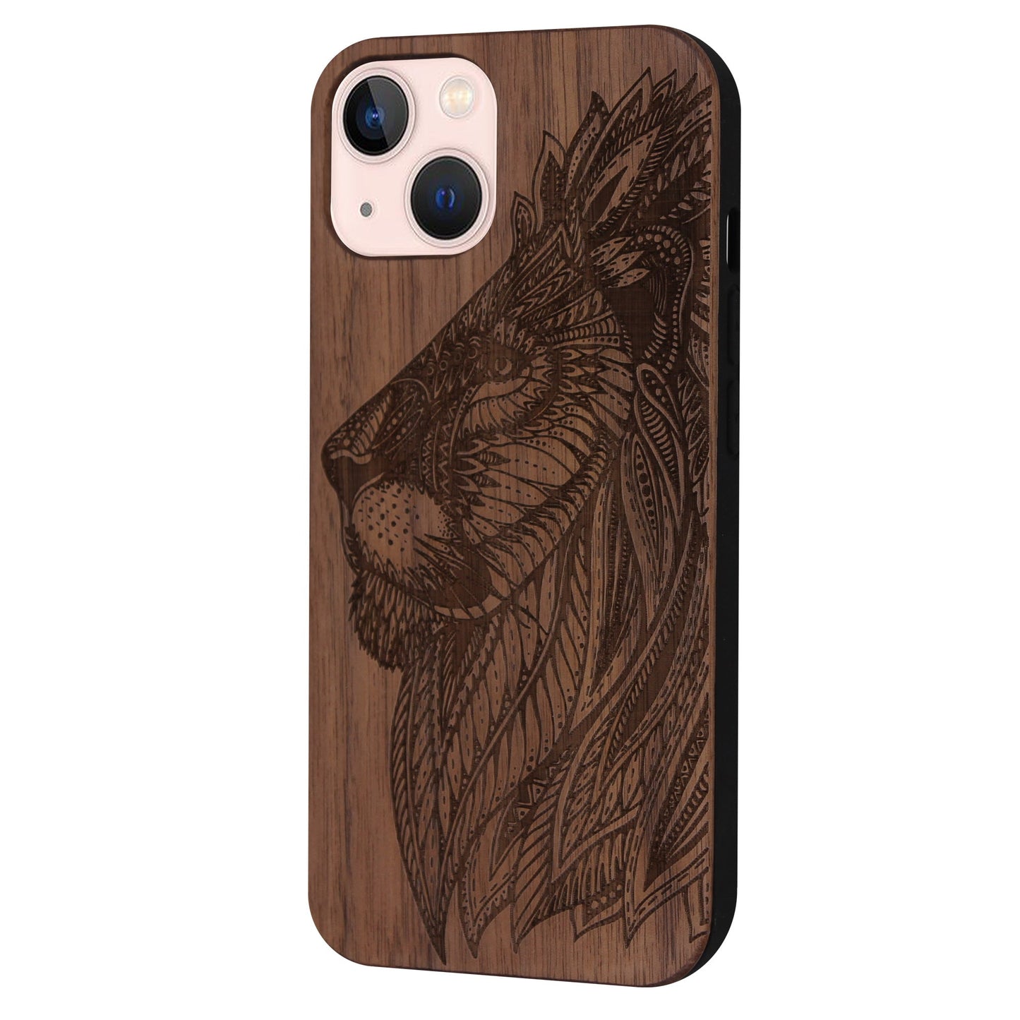 Löwe Eden Case aus Nussbaumholz für iPhone 13/14