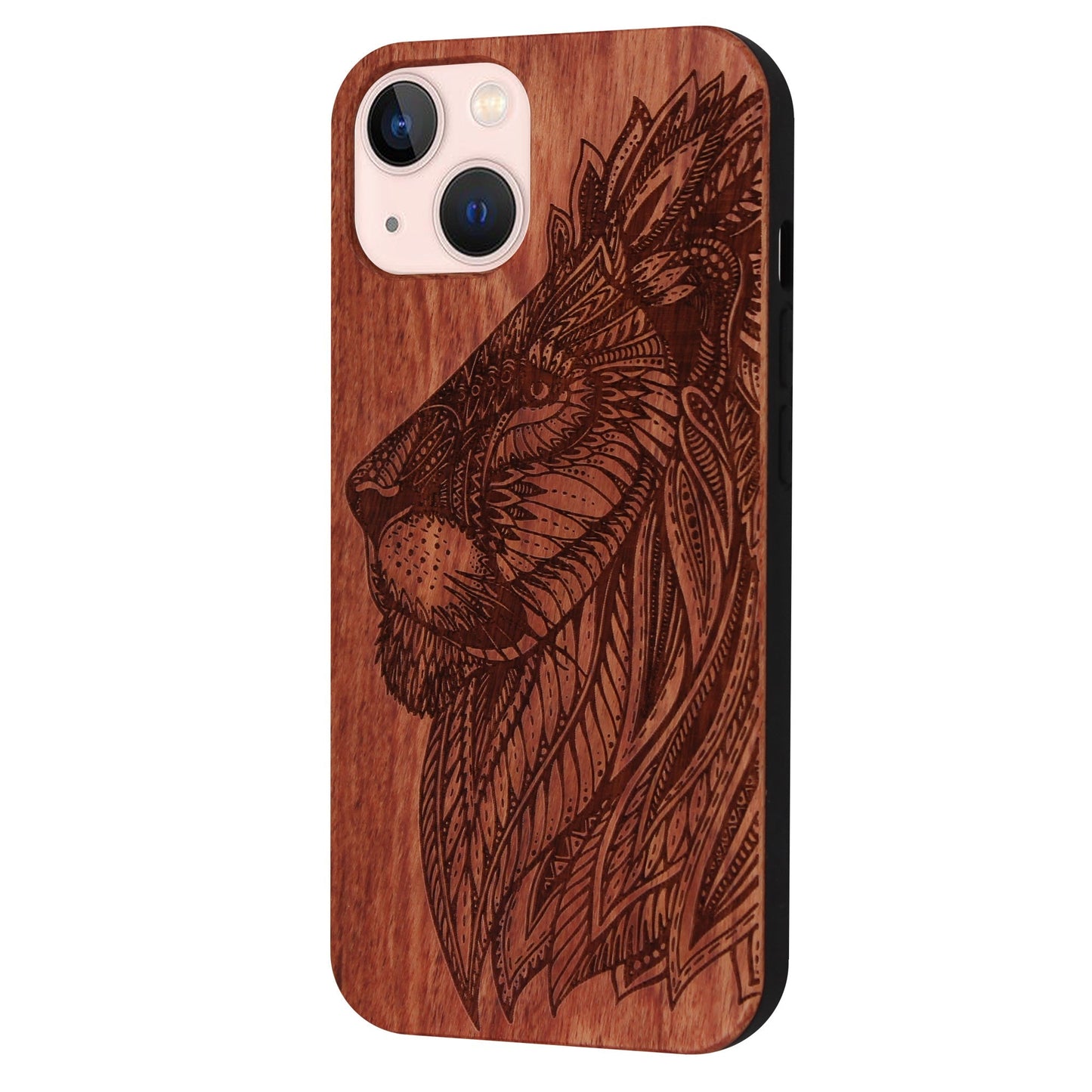 Löwe Eden Case aus Rosenholz für iPhone 13 Mini