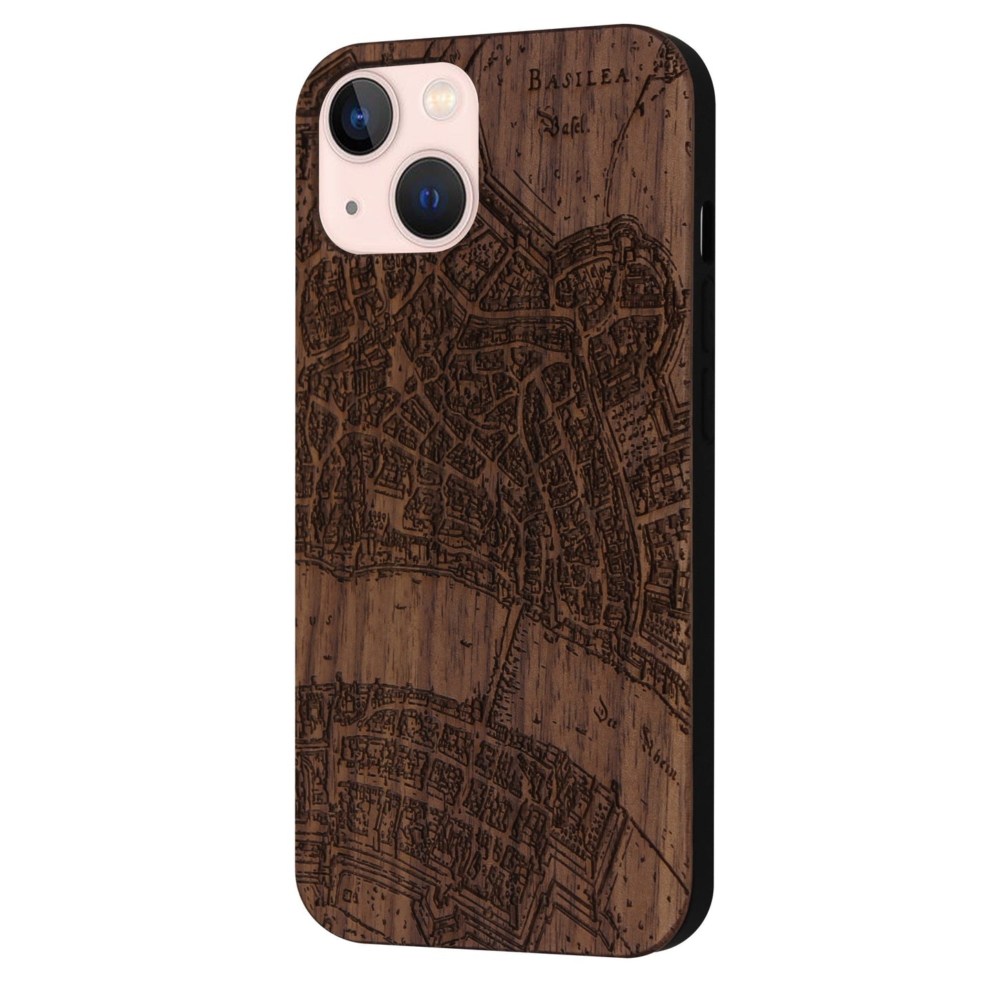 Basel Merian Eden case made of walnut wood for iPhone 13 Mini
