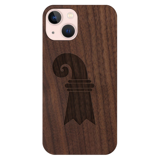 Baslerstab Eden Case made of walnut wood for iPhone 13 Mini