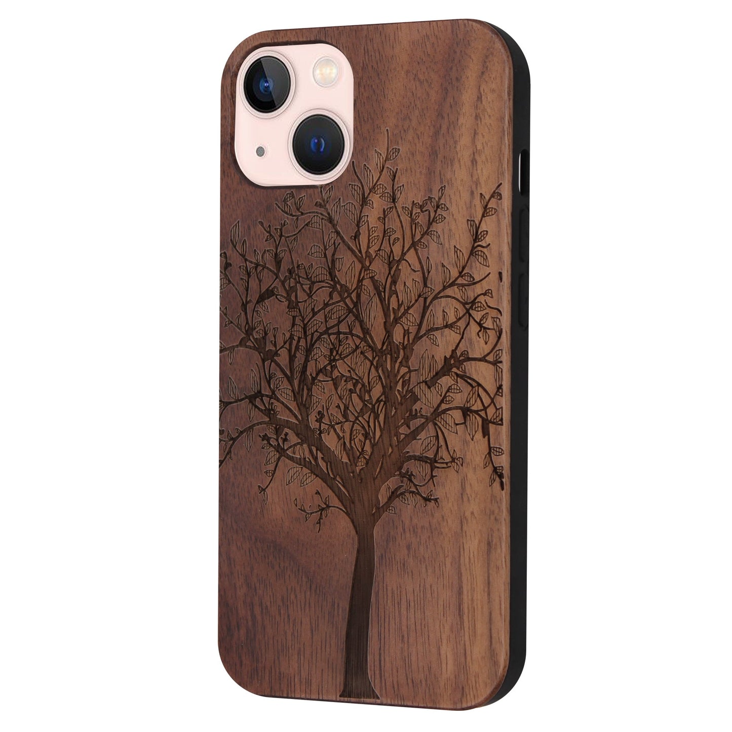 Coque Lebensbaum Eden en bois de noyer pour iPhone 13 Mini