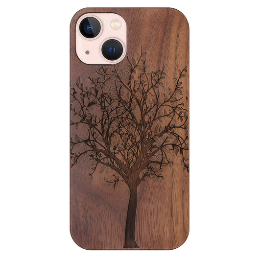 Coque Lebensbaum Eden en bois de noyer pour iPhone 13 Mini
