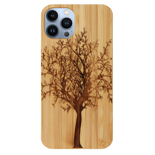 Coque en bambou Tree of Life Eden pour iPhone 14 Pro Max