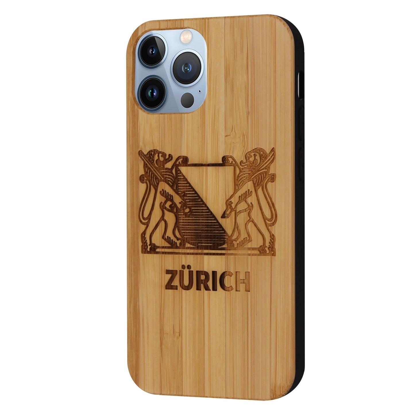 Coque en bambou Eden Blason de Zurich pour iPhone 14 Pro Max