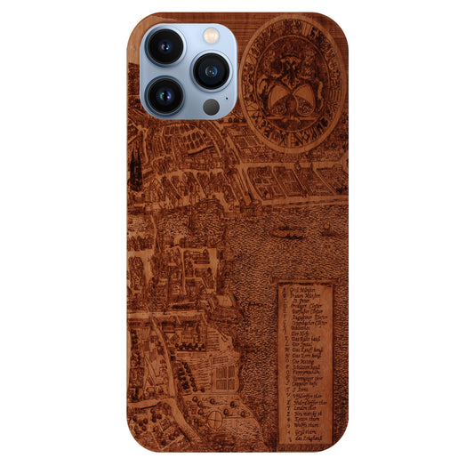 Zurich Merian Eden case made of cherry wood for iPhone 13 Pro Max
