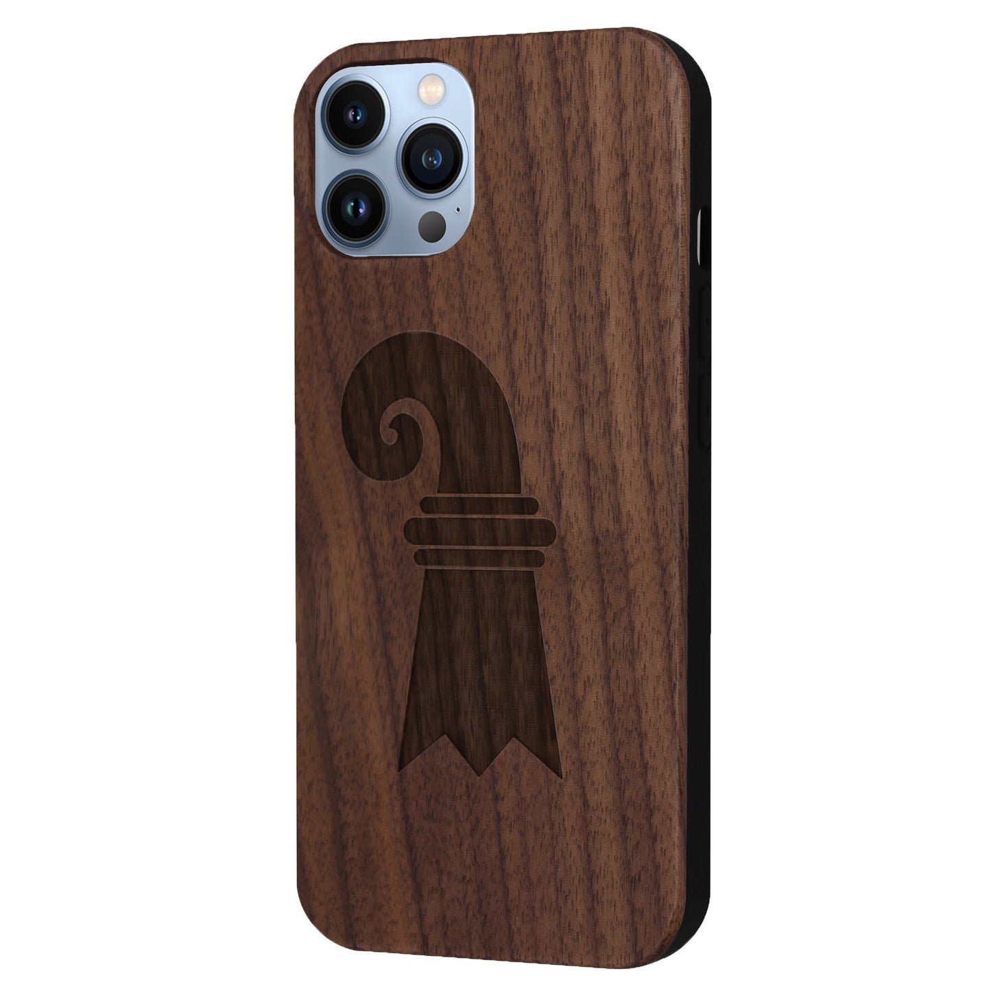 Baslerstab Eden case made of walnut wood for iPhone 14 Pro Max
