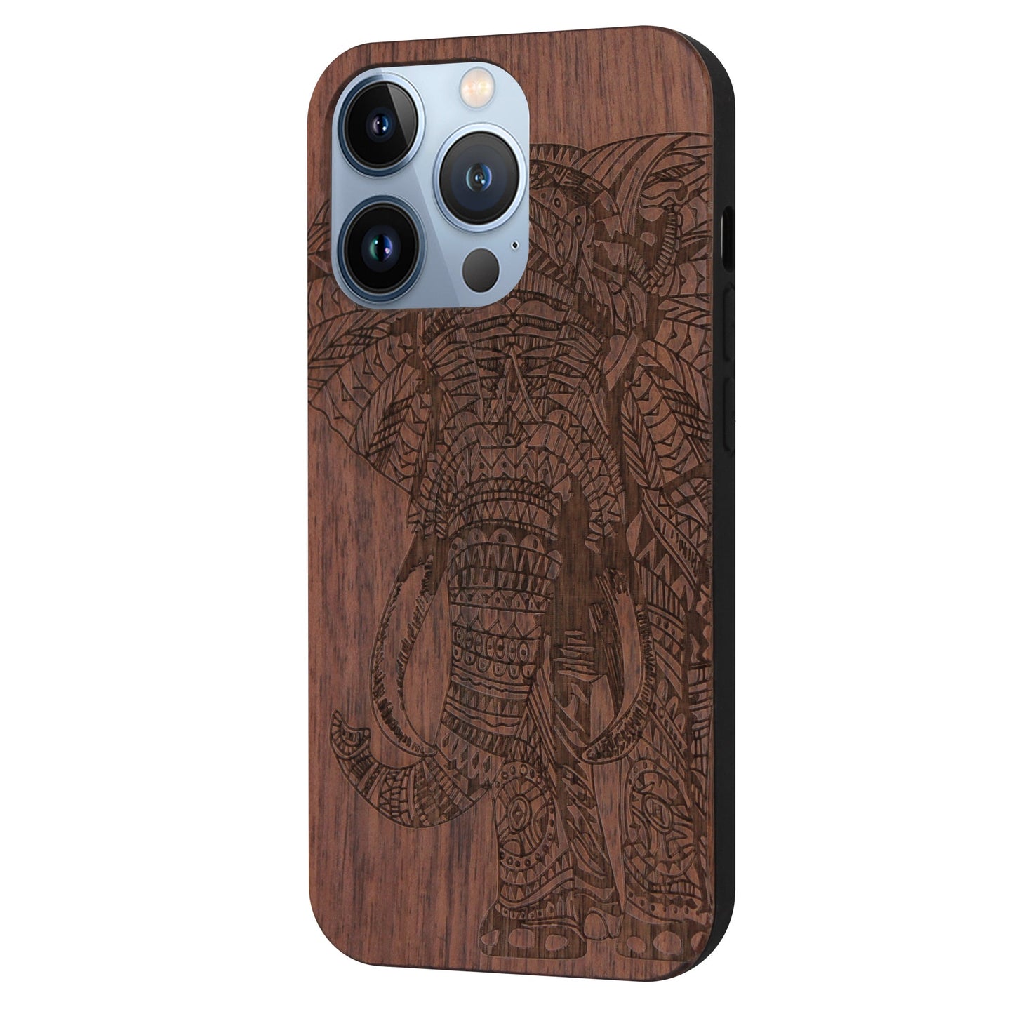 Elefant Eden Case aus Nussbaumholz für iPhone 13 Pro