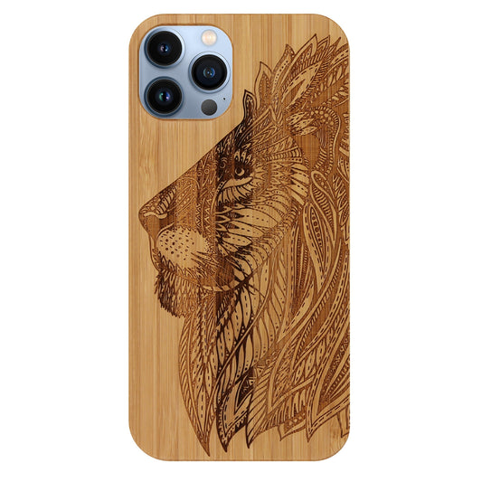 Coque Eden lion en bambou pour iPhone 13 Pro Max