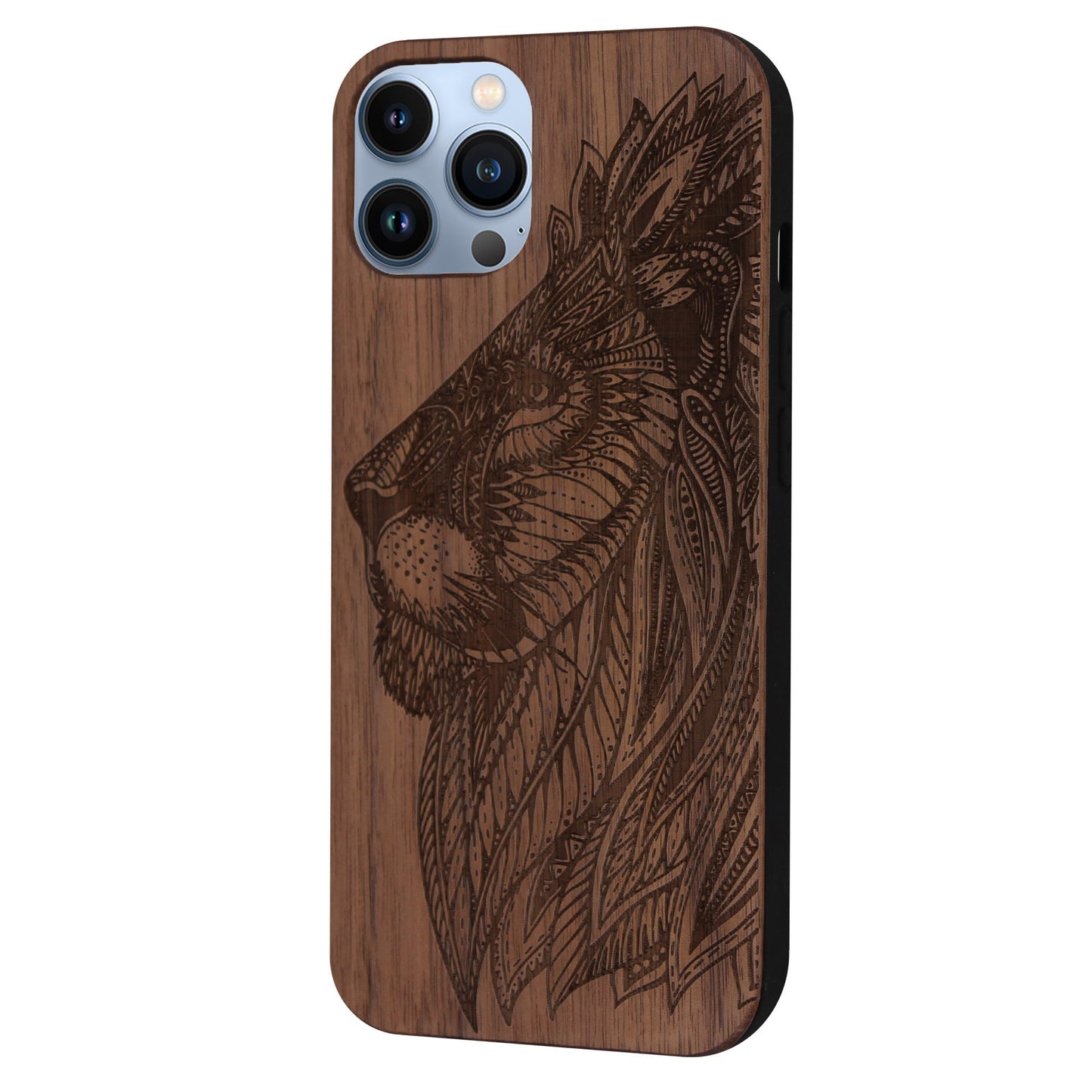 Löwe Eden Case aus Nussbaumholz für iPhone 13 Pro Max
