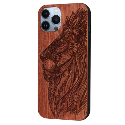 Löwe Eden Case aus Rosenholz für iPhone 13 Pro Max