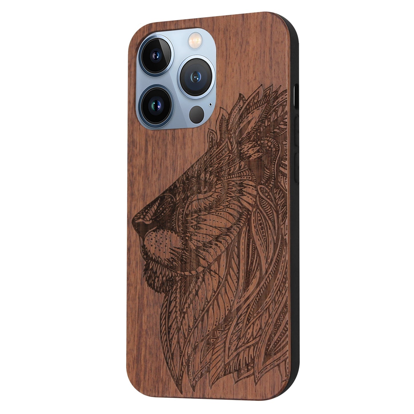 Löwe Eden Case aus Nussbaumholz für iPhone 13 Pro