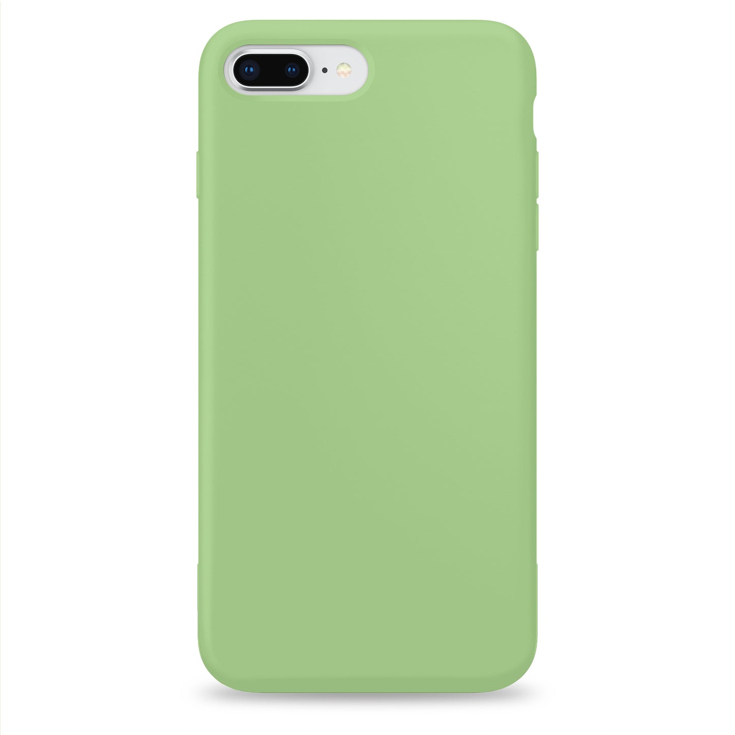 Coque en silicone vert matcha pour iPhone et Samsung