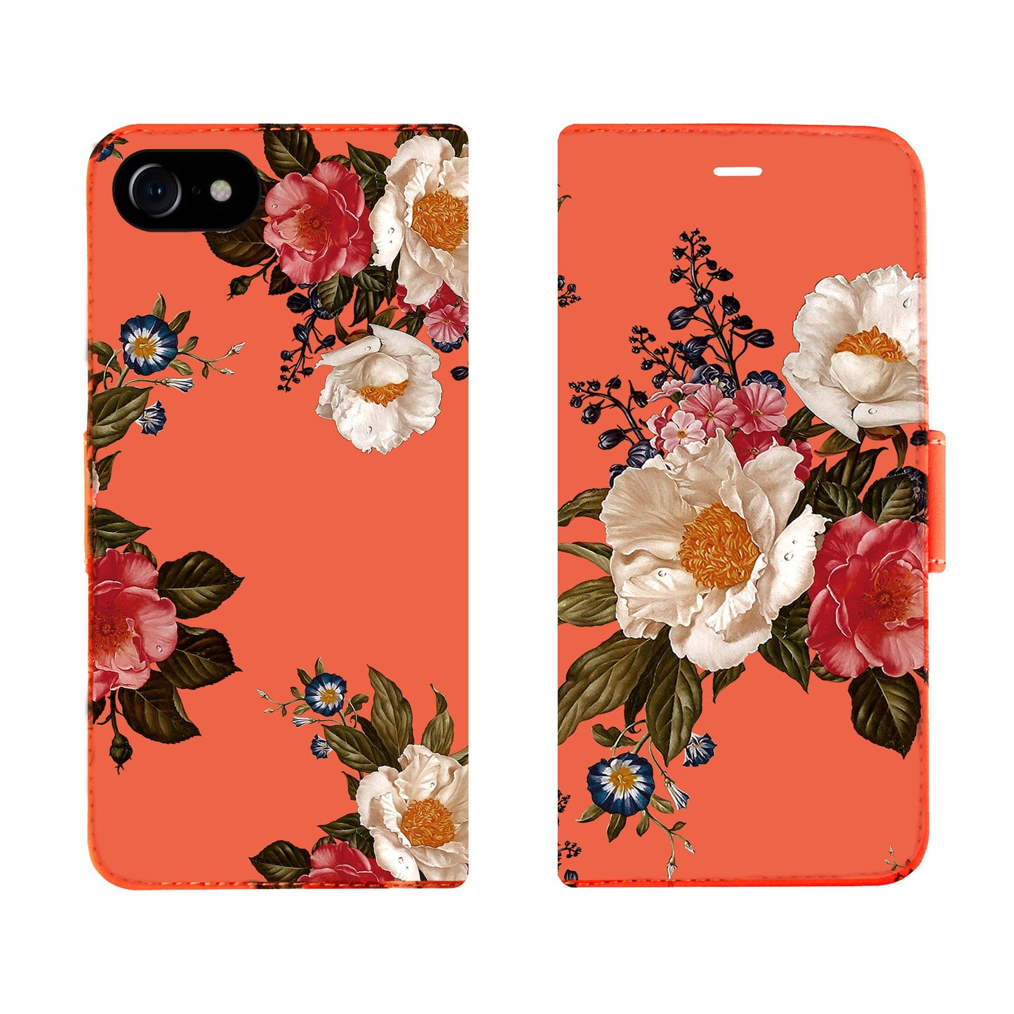 Blumen auf Rot Victor Case für iPhone