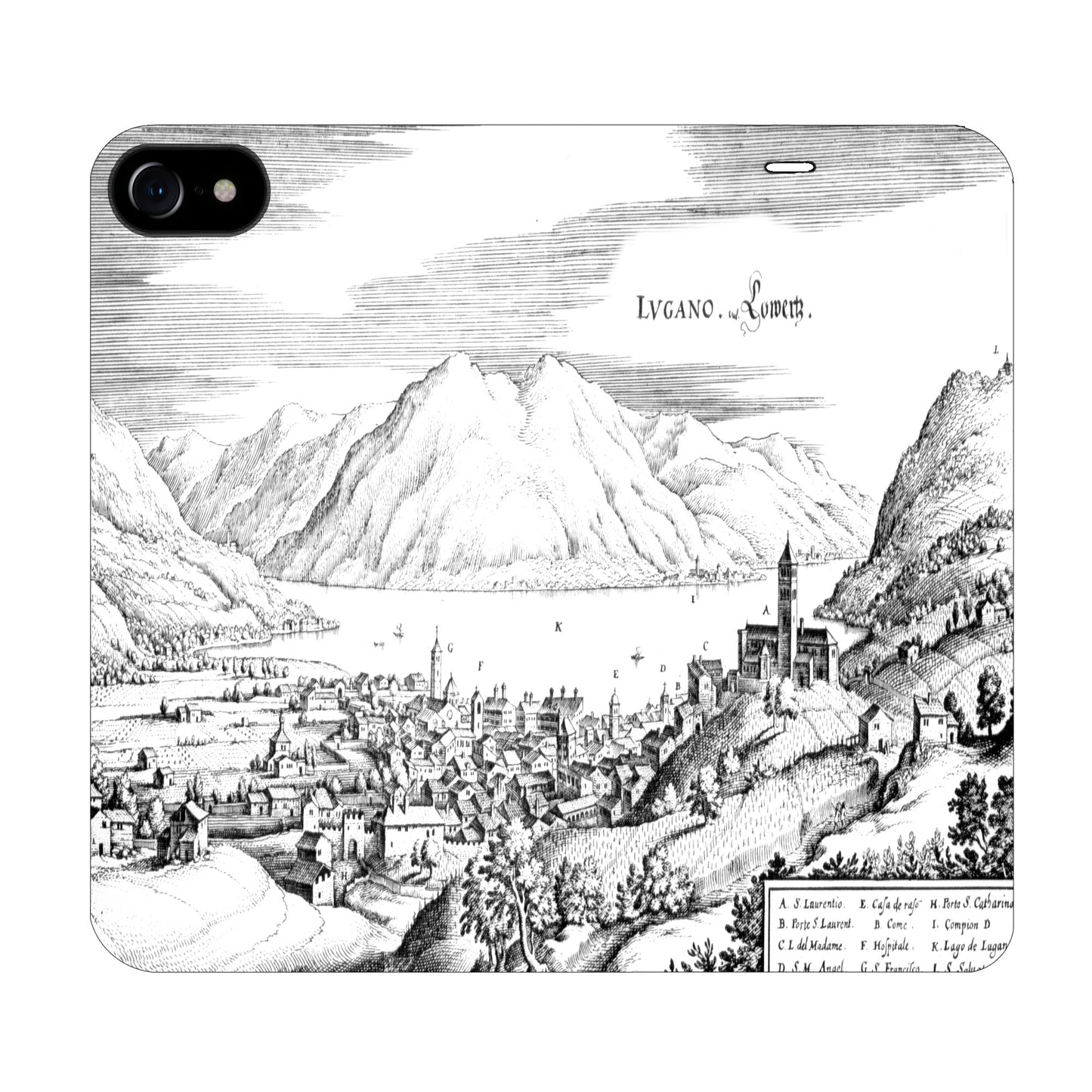 Coque Lugano Merian Panorama pour iPhone 6/6S/7/8/SE 2/SE 3